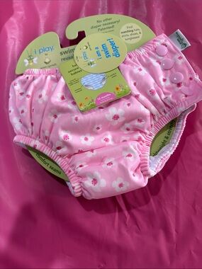 i play. Pink Floral Reusable Swim Diaper